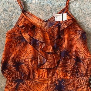 Orange and purple summer top size s